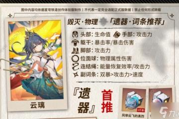 崩壞星穹鐵道雲璃培養一圖流 雲璃遺器光錐怎麼搭配