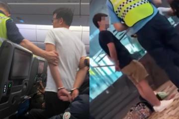 機上不系安全帶、大喊大叫、亂踢椅背　小心被執法人員押下機「喝咖啡」