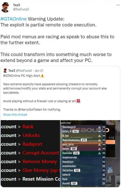 《GTAOL》黑客可以破壞遊戲數據