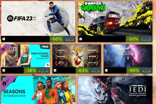 EA和R星在Steam開啟新年特賣