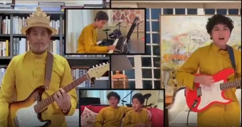 凱里一家「夾band」演唱 祝賀開齋節快樂