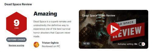 《死亡空間RE》IGN 9分：為IP注入全新生命與活力