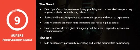 《死亡空間RE》GS 9分：戰鬥體驗優秀 主線更加有趣