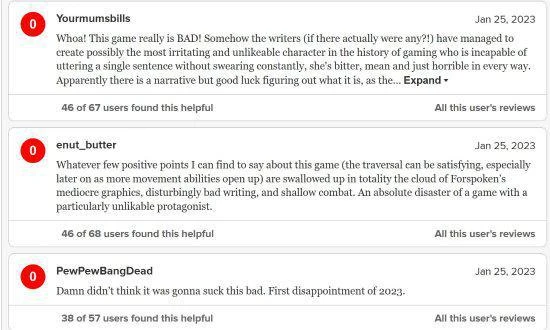 《Forspoken》M站遭差評轟炸：超多玩家打出0分！