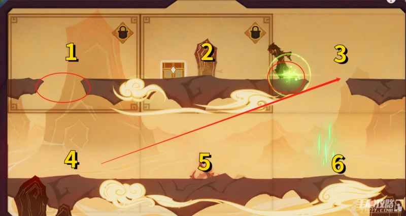 《原神》紙映成戲越嶺通關攻略