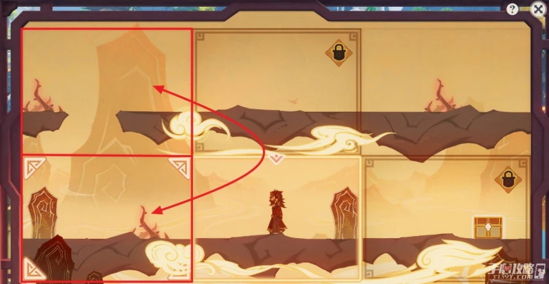 《原神》紙映成戲翻山全關卡攻略