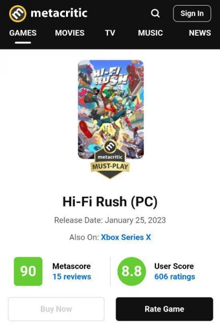 《Hi-Fi RUSH》M站達90分：第二款XSX必玩遊戲！