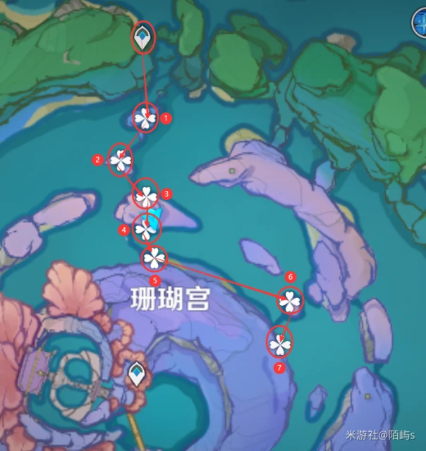 原神珊瑚真珠採集路線2023