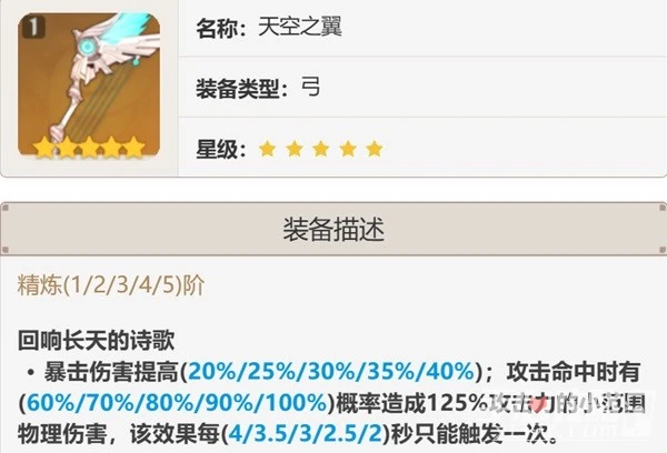 《原神》3.4版本全弓箭武器屬性一覽