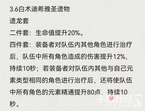 《原神》3.6版本新聖遺物一覽