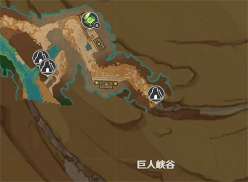 原神巨人峽穀草神瞳在哪