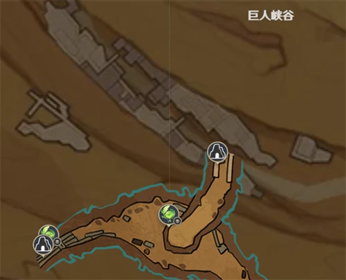 原神巨人峽穀草神瞳在哪