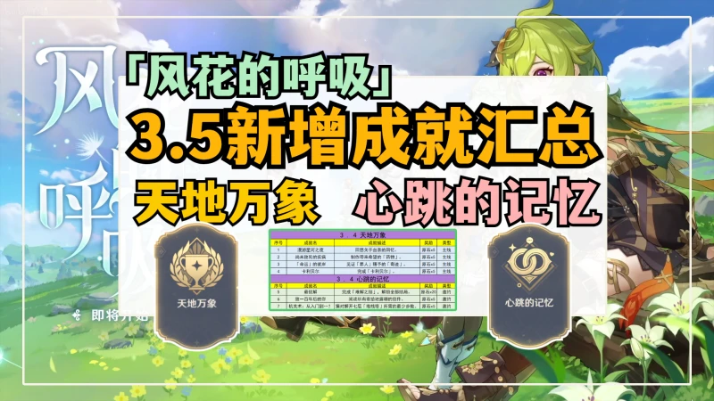 原神3.5新增成就一覽