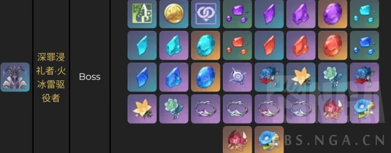 原神深罪浸禮者火冰雷驅役者掉落物一覽