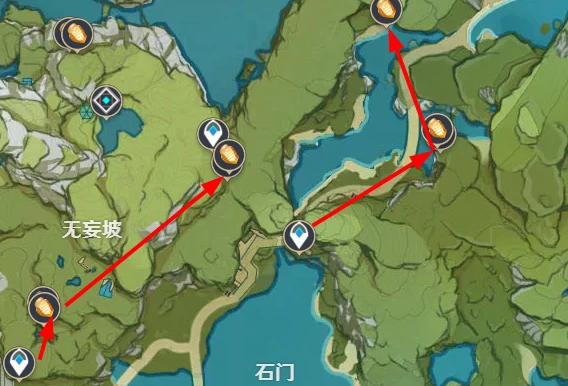 原神石珀採集地點地圖位置