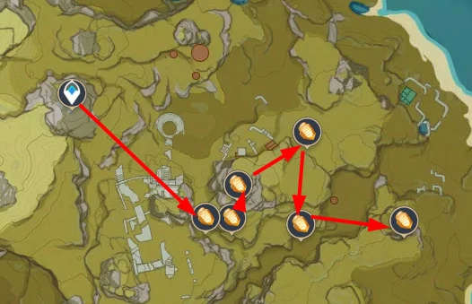 原神石珀採集地點地圖位置