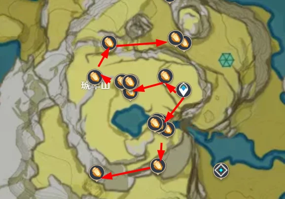 原神石珀採集地點地圖位置