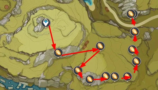 原神石珀採集地點地圖位置