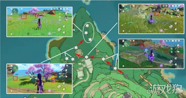 原神緋櫻繡球採集路線一覽 68個詳細點位分享