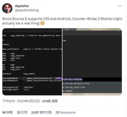曝《反恐精英2》或登陸移動端?相關代碼被挖出