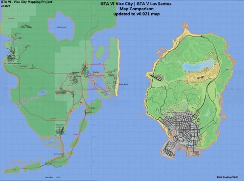 玩家搜集信息拼湊《GTA6》地圖:比洛聖都要大3倍