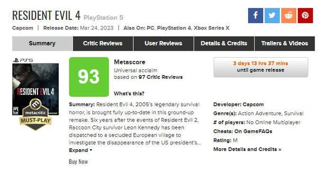 《生化危機4：重製版》或成為史上最佳重製遊戲