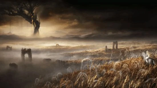 玩家曬半盲母親的《老頭環》畫作:她是我的宵色女王