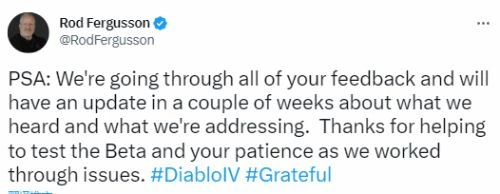 精益求精 《暗黑4》總經理承諾在數周內處理測試反饋