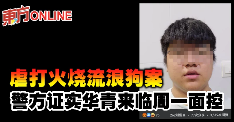 虐打火燒流浪狗案　警方證實華青來臨周一面控 