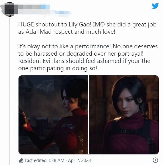 玩家社區為艾達王配音發聲：可以不喜歡 沒必要傷害