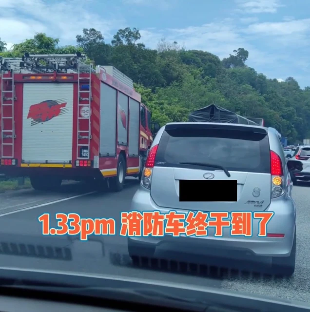 南北大道拖格羅里著火　怡保北上江沙所有車道暫關