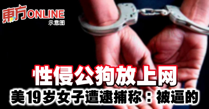 性侵公狗放上網　美19歲女子遭逮捕稱：被逼的