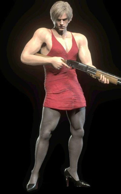 《生化4RE》里昂艾達王衣服MOD：黑絲猛男稍顯辣眼