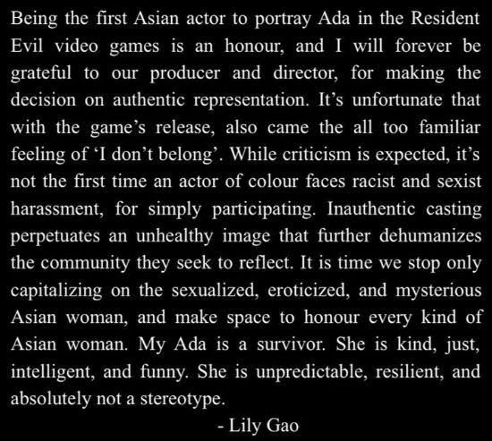 《生化4》艾達王配音首次發聲:亞裔女演員不止是花瓶