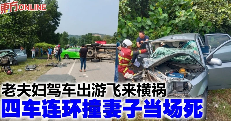 老夫婦駕車出遊飛來橫禍　四車連環撞妻子當場死