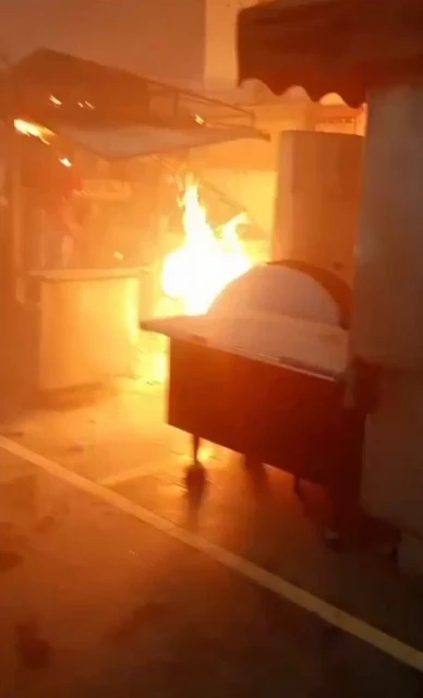 王俊暢巴剎飲料檔疑漏煤氣引火患　民眾合力用滅火器成功撲滅