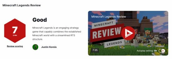 《我的世界:傳奇》IGN7分 《MC》和RTS巧妙結合