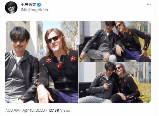 小島秀夫曬與弩哥合影：墨鏡一戴誰也不愛