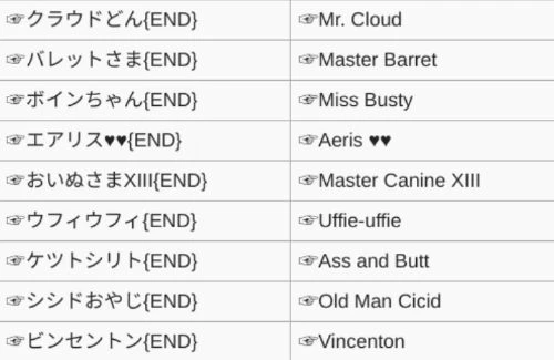 玩家發現《FF7》角色內部代號 蒂法被稱為豐滿小姐