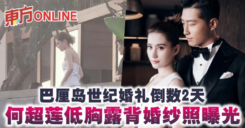 巴厘島世紀婚禮倒數2天　何超蓮低胸露背婚紗照曝光