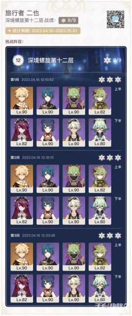 《原神》3.6深淵12層通關攻略