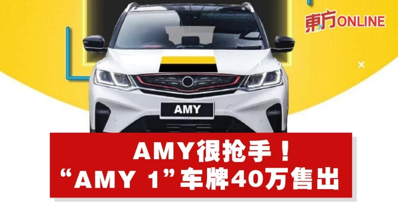 AMY很搶手！「AMY 1」車牌競標40萬售出