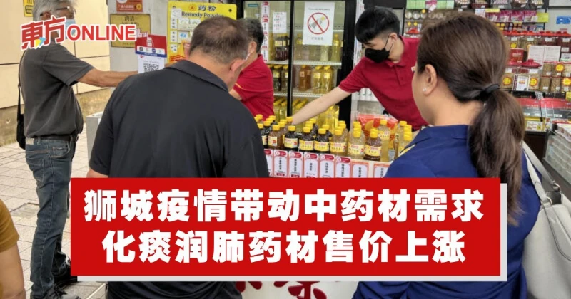 獅城疫情帶動中藥材需求　化痰潤肺藥材售價上漲