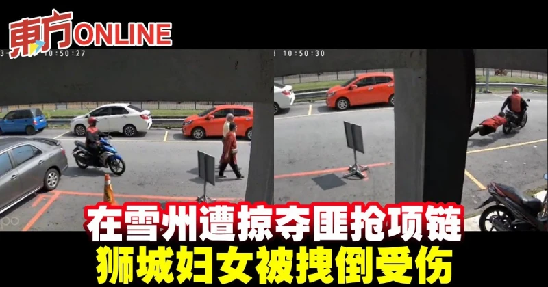 遭掠奪匪搶項鍊　獅城婦女被拽倒受傷