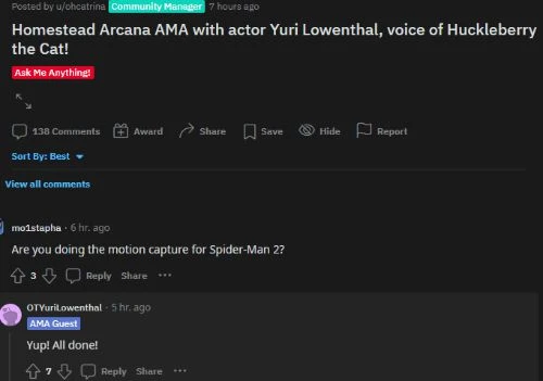 九月發售?《漫威蜘蛛俠2》演員稱動捕工作已完工