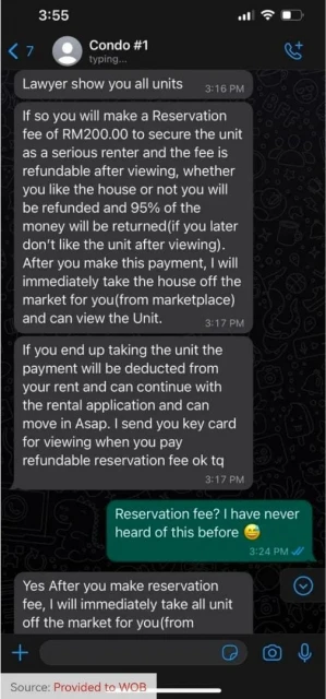 大馬女子看屋　房屋中介要收RM200「看房抵押金」