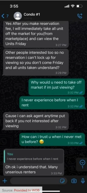 大馬女子看屋　房屋中介要收RM200「看房抵押金」