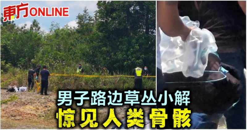 男子路邊草叢小解　驚見人類骨骸