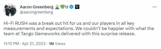 微軟否認《HiFi Rush》沒賺到錢：各方面都超出預期