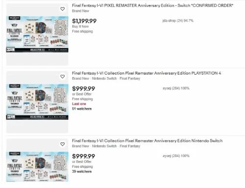 《最終幻想1-6合集》實體版光速售罄 黃牛開始炒價